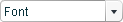 use drop-down menu to change the font type