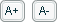 increase / decrease font size using A+/ A- buttons
